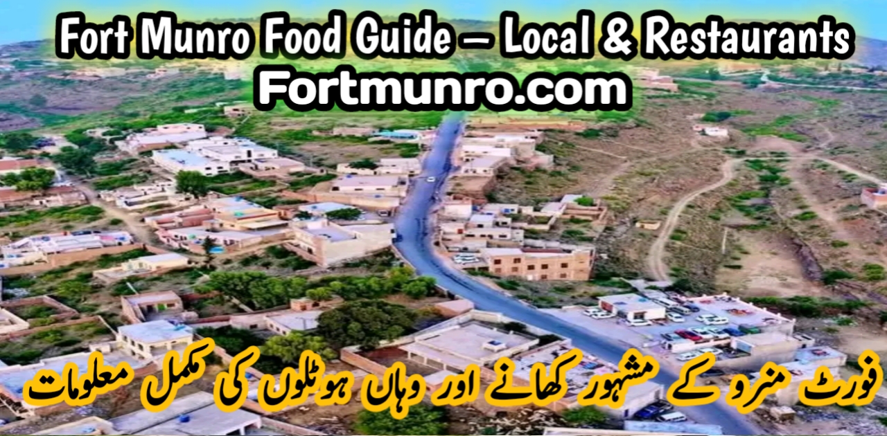 Panoramic view of local food and restaurants in Fort Munro hill station, traditional Pakistani cuisine and dining spots